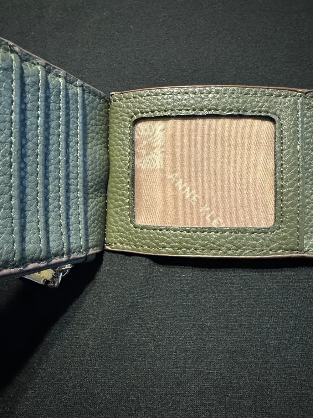 Anne Klein Olive Card Holder Wristlet with Coin Pouch